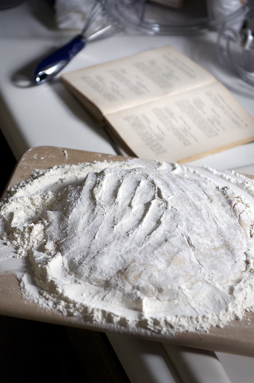 Flour board with bookTOned